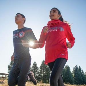 Students running